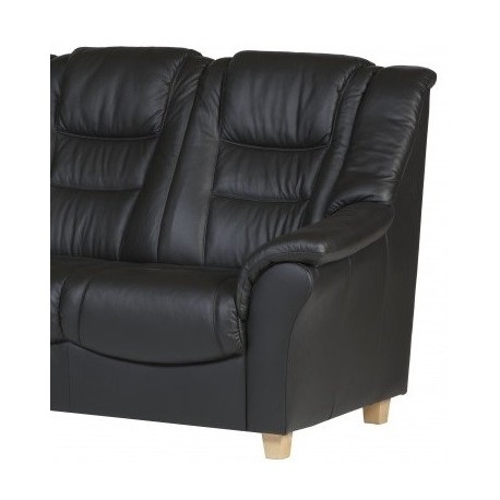Strib 3 personers sofa Sort