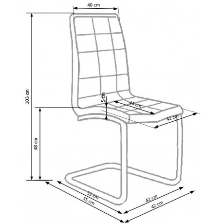 K147 Spisebordsstol Hvid