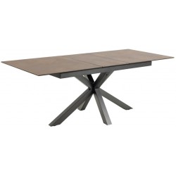 Heaven Spisebord Rustbrun Lemco ru keramik 168cm kan udvides til 210 cm