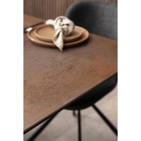 Heaven Spisebord Rustbrun Lemco ru keramik 168cm kan udvides til 210 cm