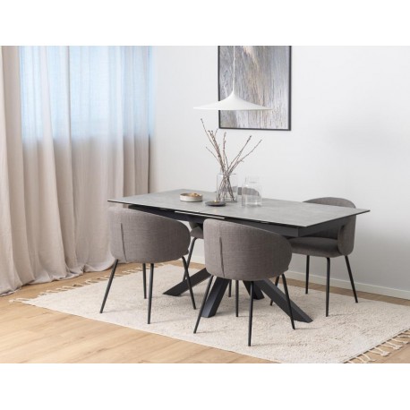 Heaven Spisebord Grå Anista ru keramik 168cm kan udvides til 210 cm