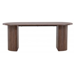 Haron Ovalt spisebord 200 x 90cm - Mocca