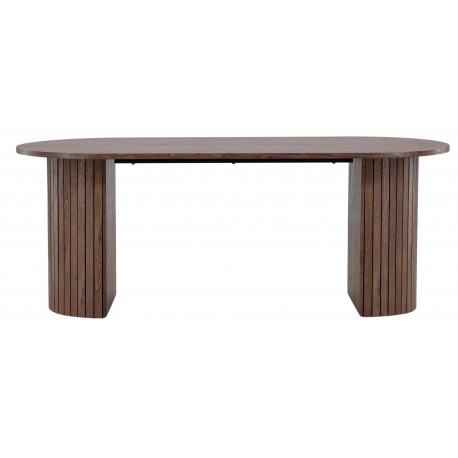Haron Ovalt spisebord 200 x 90cm - Mocca