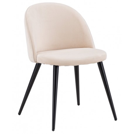 Velvet Spisebordsstol - Beige velour