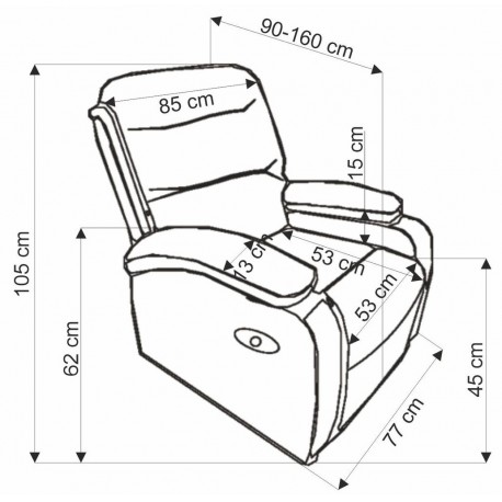 DRAGER lounge stol, Grå