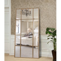 New Yorker Spejl med guldfarvet ramme i jern str 180x90cm