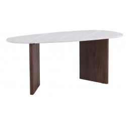 Gronvik Ovalt spisebord 180x90cm - Lysegrå og Mocca
