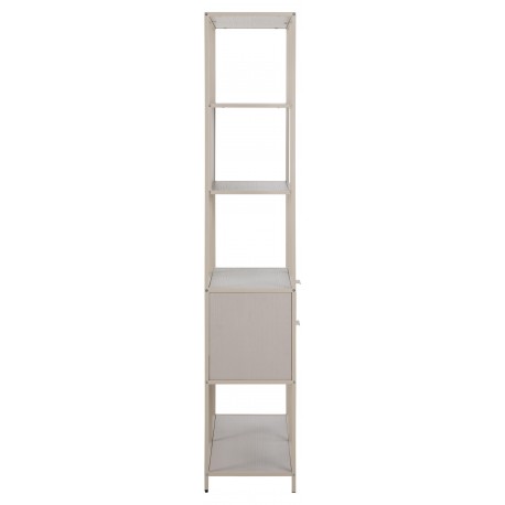 Seaford Reol med Skuffer og Asymmetriske Hylder – Grå - 77 x 35 x 185 cm