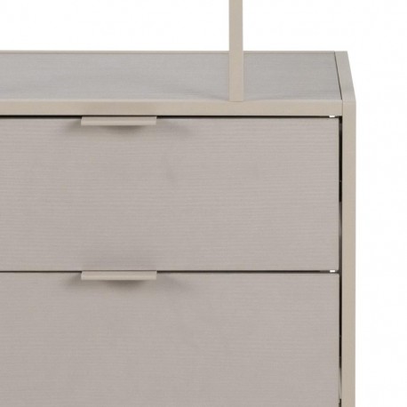 Seaford Reol med Skuffer og Asymmetriske Hylder – Grå - 77 x 35 x 185 cm