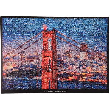 Dekorativt Billede med Ramme – New York (80x2,5x60 cm)