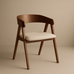 K562 Spisebordsstol - Valnød / lys Beige