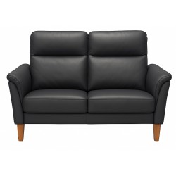 Sæby 2 pers sofa Sort Lædersofa