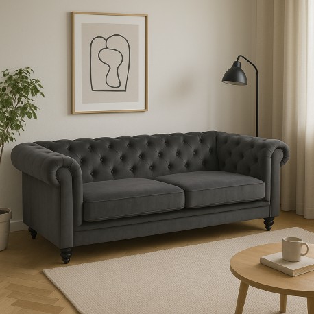 Charlietown 3-personers sofa grå