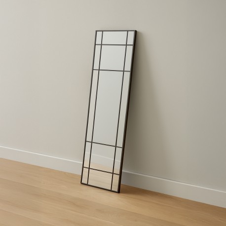 Lake New Yorker spejl - 193x67cm - Sort