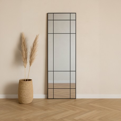 Lake New Yorker spejl - 193x67cm - Sort