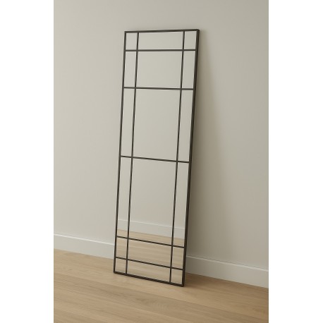 Lake New Yorker spejl - 193x67cm - Sort