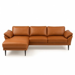 Thyregod Chaiselong lædersofa Venstrevendt Cognac