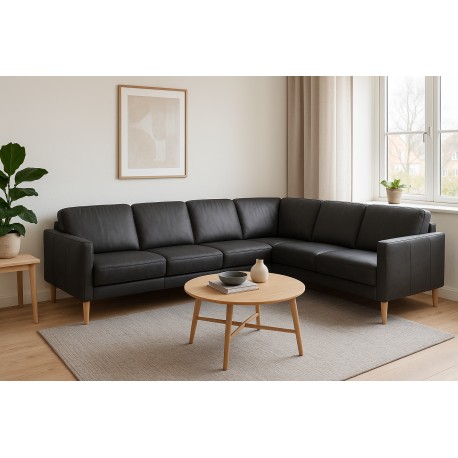 Hvidovre LæderHjørnesofa