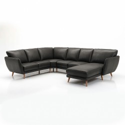 Liam Læderhjørnesofa - Venstrevendt