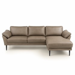 Thyregod Chaiselong lædersofa Højrevendt Cognac