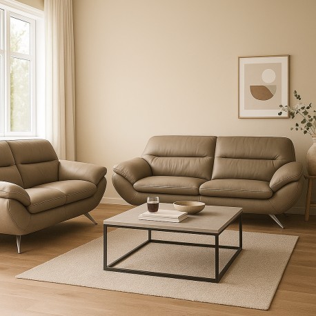Taastrup 3+2 pers lædersofa