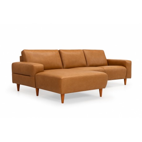 Almind læder chaiselongsofa venstrevendt