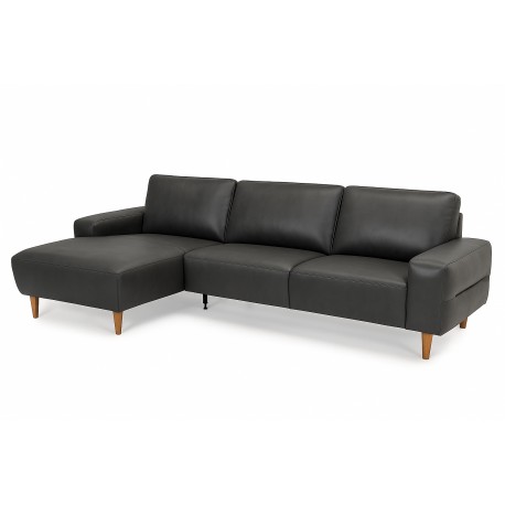 Almind læder chaiselongsofa venstrevendt