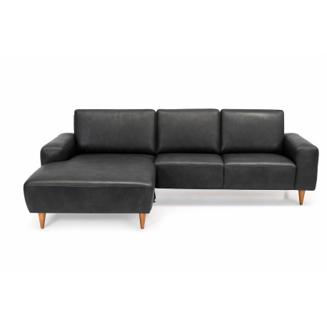 Almind læder chaiselongsofa venstrevendt