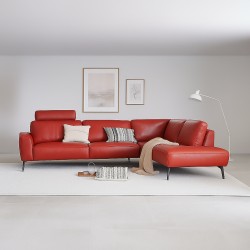Copenhagen læderhjørnesofa - Højrevendt