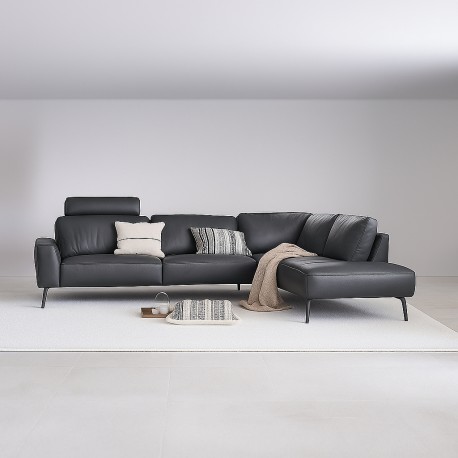 Copenhagen LæderHjørnesofa - Højrevendt