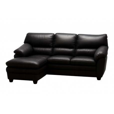 Tilst læder chaiselongsofa- Venstrevendt