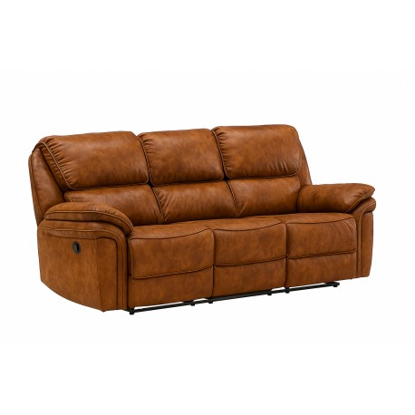 Saranda Recliner Sofa - Brun Microfiber Stof