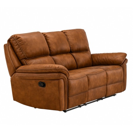 Saranda Recliner Sofa - Brun Microfiber Stof