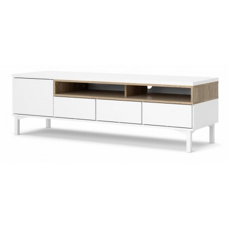 Gotland tv-bord - Hvid/Eg
