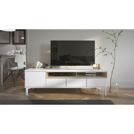 Gotland tv-bord - Hvid/Eg