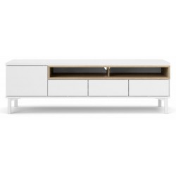 Gotland tv-bord - Hvid/Eg