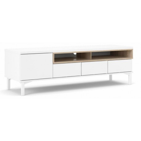 Gotland tv-bord - Hvid/Eg