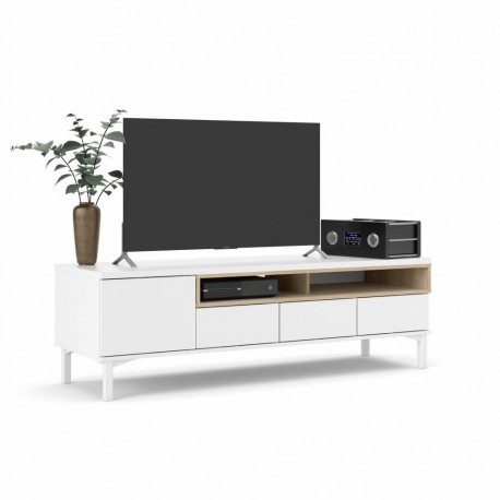 Gotland tv-bord - Hvid/Eg