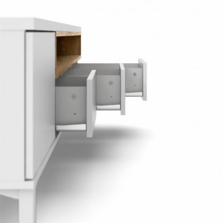 Gotland tv-bord - Hvid/Eg