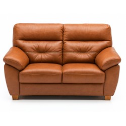 Dalby 2 pers lædersofa cognac