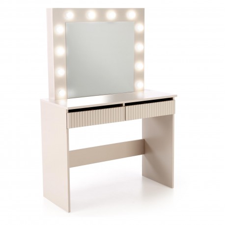 HOLLYWOOD - Sminkebord med spejl - Beige