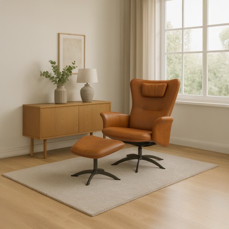 Opus Lænestol - Cognac Soleda læder