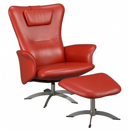 Opus Lænestol - Rød Soleda læder