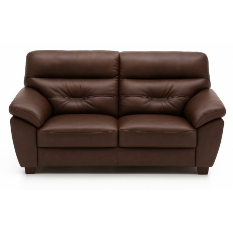 Dalby 2 pers lædersofa cognac