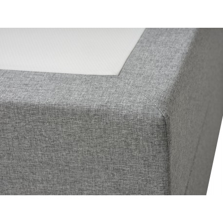 SPACE 7-Zonet 140x200 cm Boksmadras seng med opbevaring lysegrå