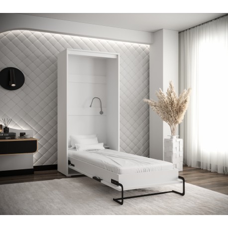 Skabsseng 90x200 cm – Nordica i Hvid med LED