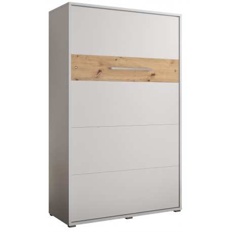 Skabsseng 120x200 cm – Nordica i Hvid/Sort med LED