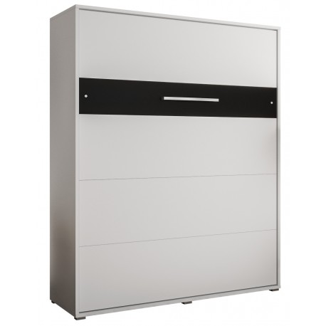 Skabsseng 160x200 cm – Nordica i Hvid/Sort med LED