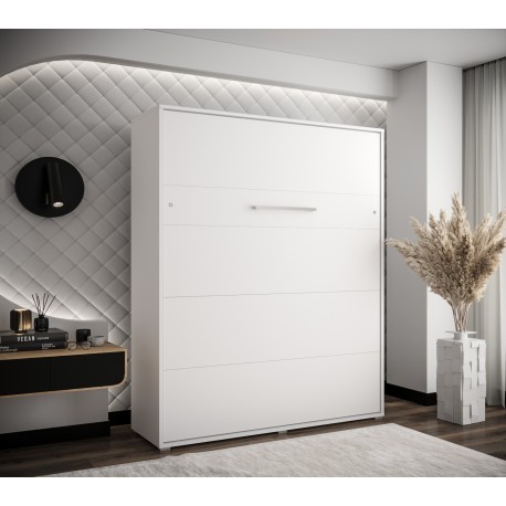Skabsseng 160x200 cm – Nordica i Hvid/Brun med LED