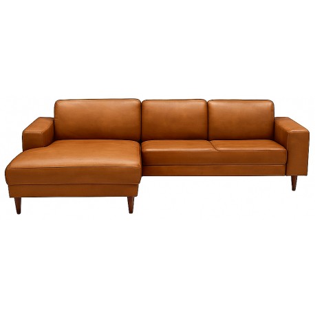 Hjort Knudsen Hadsten Læder chaiselong sofa Venstrevendt